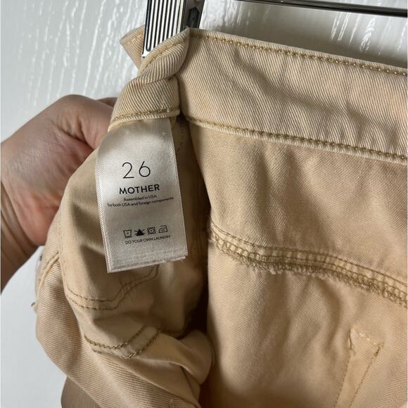 Mother Cotton The Curbside Ankle Pants Pants Dawn Beige 26 - Picture 8 of 8